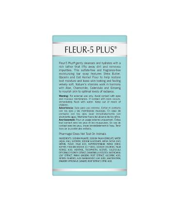Pharmagel Fleur-5 Plus Antioxidant Gentle Cleansing Bar 5.3oz - Natural Daily Bath and Face Wash Soap for Sensitive Skin - Buy Online on GoSupps.com