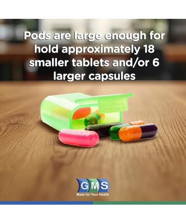 GMS Monthly Pill Organizer - 31 Day Pop Out Pill Pods for Vitamins & Medications | Ideal for Daily Use & Travel - Rainbow Colors - Buy Online on GoSupps.com