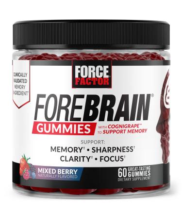 Force Factor Forebrain Gummies Memory Support Mixed Berry 60 Gummies
