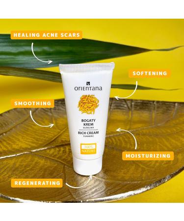 Orientana - Natural Rich Face Cream Turmeric | 99.7% Natural Organic | Anti Aging Moisturiser For Women | Aloe Vera And Shea Butter | Firming & Hydrating Every Skin Type - 30g FACE TURMERIC CREAM - Buy Online on GoSupps.com