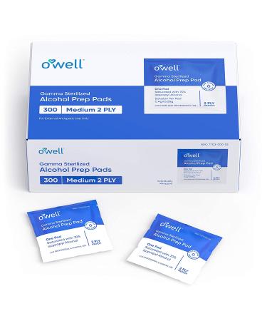 Alcohol Wipes 300 Count | Sterile Alcohol Prep Pads - Individually Wrapped - 2-Ply Antiseptic | Ideal for First Aid Kits | 300 Surgical Alcohol Swabs - Buy Online on GoSupps.com