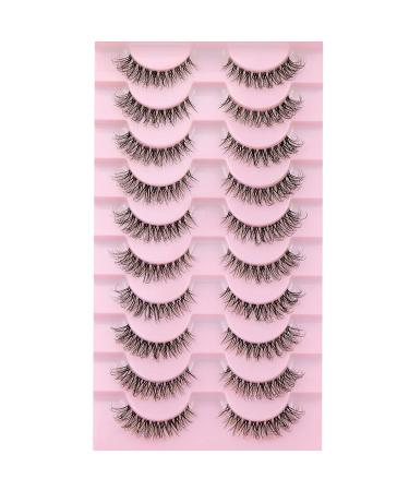 Focipeysa Natural Cat Eye D Curl False Eyelashes - Wispy Faux Mink Lashes with Clear Band for a Stunning Eyelash Extension Look - Buy Online on GoSupps.com