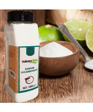 Velibaba Sodium Bicarbonate All Purpose Bicarbonate of Soda Baking Cleaning Bath Bombs Odour and Teeth Pure Baking Soda Gluten Free Non-GMO Vegan Friendly Easy Use 1000 gr (Pack of 4) Sodium Bicarbonate (Pack of 4) - Buy Online on GoSupps.com