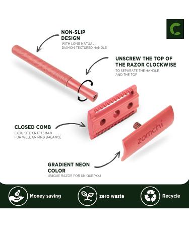 Shop Eco-Friendly Security Razor for Women | 5-Blade Red Razor with Sensitive Box | Plastic-Free & Safe Shaving - Buy Online on GoSupps.com
