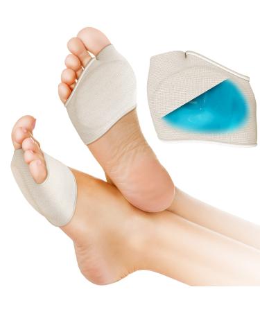 Medipaq Metatarsal Gel Protector Cushion Pads - 1 Pair of UK Size 7-12 Metatarsal Pads for Women & Men - Ball of Foot Cushion Pads for Heels - Gel Foot Pads for Heels - Mortons Neuroma Pads UK 7 - 12