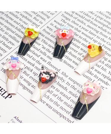 30PCS Kawaii Resin Nail Art Charms - Cute Animals & Sweet Candy 3D Decoration Set - Buy Online on GoSupps.com