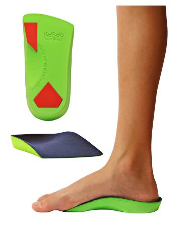 KidSole 3/4 Length Neon Shield Arch Support Insole for kids with foot pronation  flat feet  or any other undiagnosed arch support issues (Big Kids Size US 4-7.5)