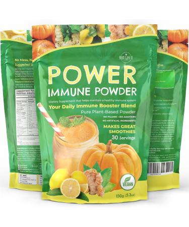 Immune Support - Supplement Powder 150g - Superfood Booster for Adults - Natural Immunity Defense - Daily Drink Mix for Women & Men - Plant Based Vegan & Gluten Free Smoothie Boost by NextGenU - Buy Online on GoSupps.com