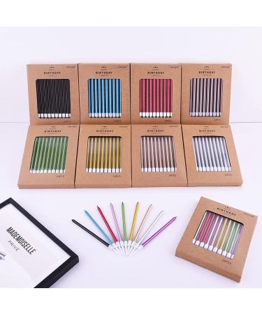 24-Count Gold Long Thin Metallic Birthday Candles for Cake Parties & Weddings - Buy Online on GoSupps.com