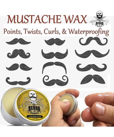 Mousetache Growing Kit in a Bag - Beard Oil Mustache Wax Pocket Beard Comb Mini Scissors in Drawstring Bag (Lemongrass) - Buy Online on GoSupps.com