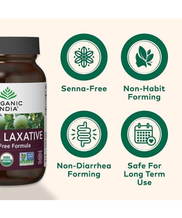 ORGANIC INDIA Herbal Laxative - USDA Certified Organic Vegan Formula with Ayurvedic Herbs - 60 Capsules - Buy Online on GoSupps.com