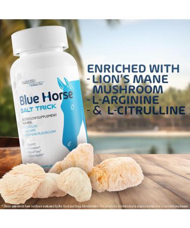 Blue Horse Salt Trick - Our Best Blood Flow Supplement for Men - Our Best Circulation Supplement - Male Circulation Supplements Nitric Oxide Vasodilator to Improve Blood Flow 7 Blue Salt Trick for Men - Buy Online on GoSupps.com