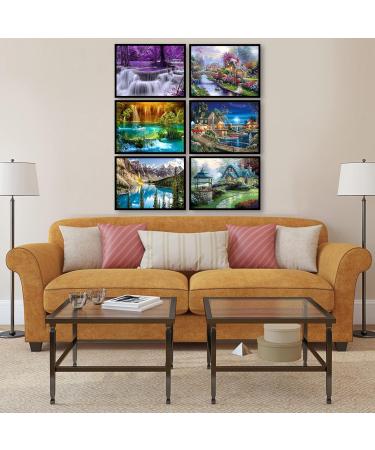 6 Pack Landscape Waterfall Paint by Numbers Kits - Easy DIY Acrylic/Watercolor for Adults & Kids - Gift & Home Decor - 11.8 X 15.75 Inch - Buy Online on GoSupps.com