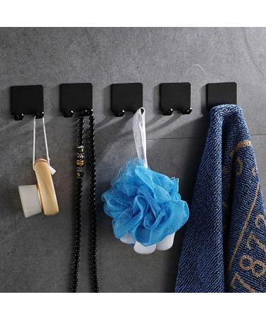 Razor Hook - Stamp-Free Wavy Hanger | Self-Adhesive Waterproof Space-Aluminum Shower Sponge Hook - Black - Buy Online on GoSupps.com