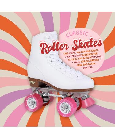 Chicago Women's & Girl's Classic Roller Skates - Premium White Quad Rink Skates - Size 6 - Buy Online on GoSupps.com