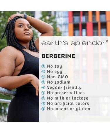 Earth's Splendor Berberine 500mg Capsules Supports Metabolism (120ct Bottle 2 Month Supply) Non-GMO Vegan-Friendly - Buy Online on GoSupps.com