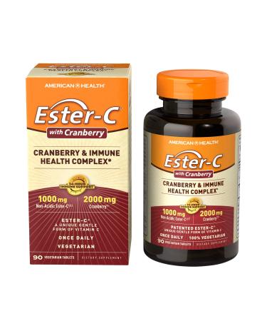 American Health Ester-C with Cranberry & Immune Health Complex 90 Vegetarian Tablets