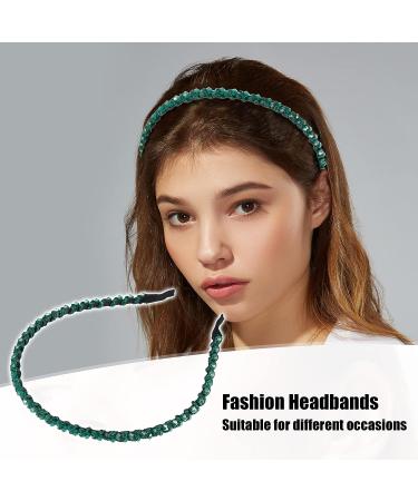 VOCOSTE Rhinestone Hair Hoop Headband for Women - Green, 0.24 Wide - Buy Online on GoSupps.com