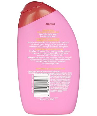 L'Oreal Kids Extra Gentle 2-in-1 Shampoo Strawberry Smoothie 9 fl. oz - Gentle Cleansing & Conditioning for Kids | International Shipping Available - Buy Online on GoSupps.com
