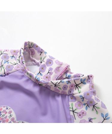 Bonverano Baby Girls UPF 50+ UV Protection One Piece Sunsuit with Sun Cap - Lavender 9-12 Months - Buy Online on GoSupps.com