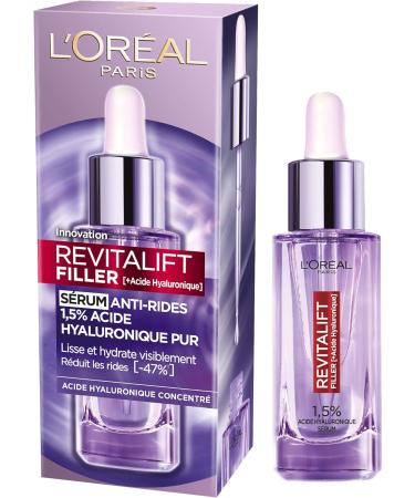 L'Or al Paris - Revitalift Filler - S rum Anti-Rides - 30 ml & Soin Yeux Revolumisant Embout Double Applicateur R volutionnaire Revitalift filler Concentr en Acide Hyaluronique Pur 15 ml Ensemble de 2 pi ces + Soin Yeux Revolumisant - Buy Online on GoSupps.com