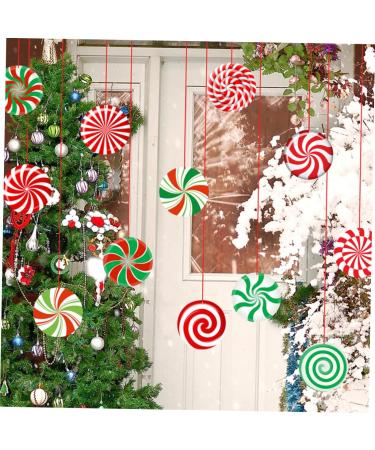 OFFSCH 24 Sheets Christmas Candy Decorations Christmas Tree Pendants Christmas Hanging Candies Manual Label - Buy Online on GoSupps.com