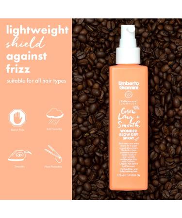 Umberto Giannini Grow Long & Smooth Wonder Blow Dry Hair Spray 5.9 fl Oz - Heat protection and Anti Humidity Blow Dry Spray for All Hair Types - Vegan & Cruelty Free - Paraben Free - Buy Online on GoSupps.com