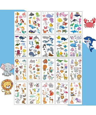 60 Sheets Temporary Tattoos for Boys - Waterproof Tattoo Stickers with Dinosaur, Robot, Truck, Space Designs | Kids Birthday Party Supplies - Buy Online on GoSupps.com