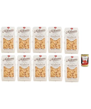 Italian Gourmet E.R. La Molisana Orecchiette Pugliesi N. 30 Slow-Processed Pasta Hard Wheat Semolina Bronze Pasta 500 g + Gourmet Pulp Italian Gourmet Pulp 400 g