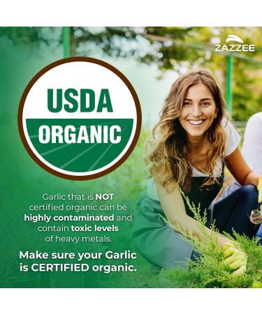 Zazzee Herbal CardioVascu Support Bundle | USDA Organic Odorless Garlic Extract & 20:1 Extra Strength Hawthorn Berry Capsules | Non-GMO Vegan & ISO Lab Tested - Buy Online on GoSupps.com