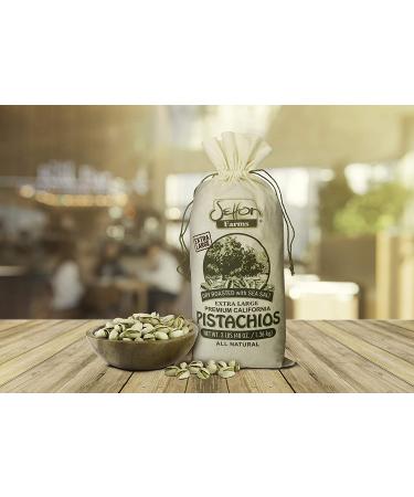 Setton Farms Extra Large Dry Roasted Pistachios in Burlap Bag - 48 Ounce Pack - Sea Salted - Buy Online on GoSupps.com