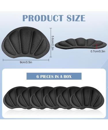 Premium 6-Piece Heel Cushion Inserts | Heel Protection Pads for Men - Black Shoe Fillers - Buy Online on GoSupps.com