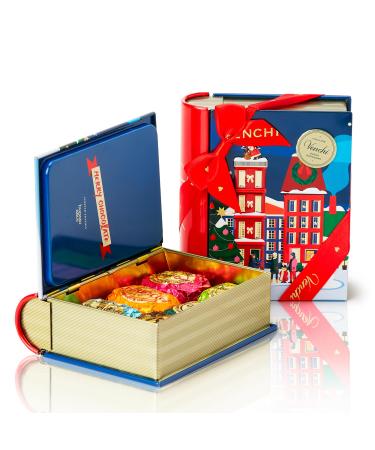 Venchi Mini Livre Bleu de No l avec Chocoviar Assortis avec Noisette du Pi mont dition Limit e 116 g Sans Gluten Sans Colorants ni Conservateurs Id e Cadeau
