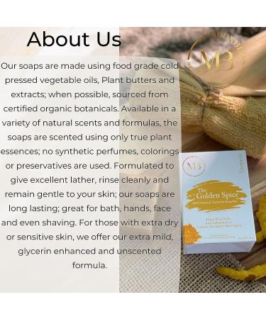 Organic Turmeric Soap Bar with Essential Oils | Acne-Fighting & Skin-Brightening | Includes Free Exfoliating Bag - Buy Online on GoSupps.com