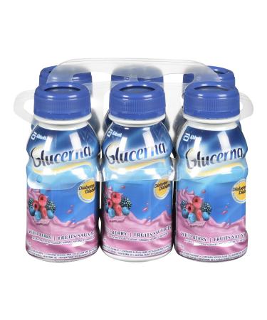 Glucerna Nutritional Drink Meal Replacement Shakes Complete Balanced Nutrition For People With Diabetes Mixed Berry 6 x 237-mL Bottles