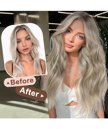 Ms TAj Hair Extensions Ash Blonde Halo Hair Extensions 12 inch with Adjustable Size Removable Clips Invisible Secret Synthetic Curly Hairpiece for Women 12 Inch Ash Blonde - Buy Online on GoSupps.com