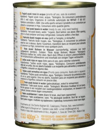 IL NUTRIMENTO Red Azuki Beans - Natural No Salt Pack of 12 (12 x 400g) | Buy Online for International Shipping - Buy Online on GoSupps.com