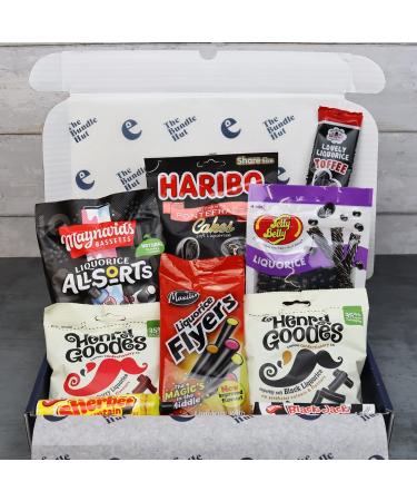 Liquorice Sweets Gift Set Hamper Box from The Bundle Hut: Includes Liquorice Allsorts Liquorice Flyers Red Liquorice Liquorice Toffee & more 1.2kg (Blue Box) - Buy Online on GoSupps.com