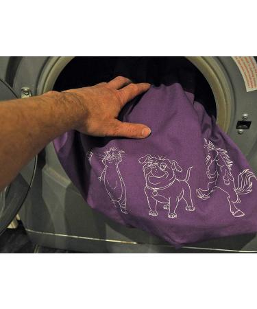 Pet Laundry Bag | Stops Pet Hair Clogs | Jumbo Size Wash Bag with YKK Zip | Ideal for Dogs, Cats, Horses | Purple - Buy Online on GoSupps.com