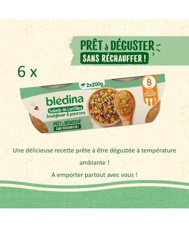 Bl dina - Pr t D guster - Salade de Lentilles Boulghour & Poivrons - D s 8 mois - 12x200g Salade de Lentilles Boulghour et Poivrons - Buy Online on GoSupps.com