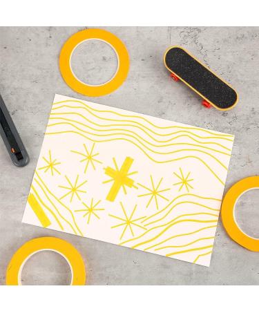 Epakh 4 Rolls Pinstripe Tape Set - 1/16, 1/8, 1/4, 1/2 Inch Width x 52 Yards Long - Yellow Masking Tape for Painters, Automotive, DIY - Ideal for Car, Auto Paint, Art - Buy Online on GoSupps.com