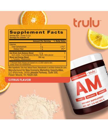 AM Activated Morning 3.6oz - Caffeine-Free Gut Health & Brain Support Supplement for Energy Focus & Motivation - Buy Online on GoSupps.com