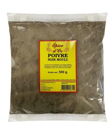 Ground Black Pepper 500g - Golden Spice, 100% Natural, No Additives, No Artificial Flavors, No Preservatives