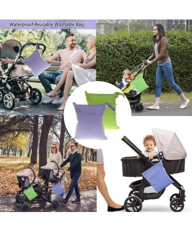 2 PCS Wet Bag Wet Bags for Swimming Waterproof Wet Dry Bags Reusable Washable Cloth Diaper Bags Nappy Bags with Double Zipper Pockets for Items Wet Clothes Swimming Gym Beach Bag(Purple+Green) - Buy Online on GoSupps.com