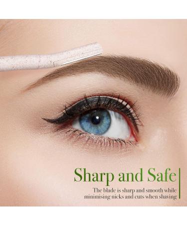 Blessdome Biodegradable Wheat Straw Eyebrow Razor Shaper Kit for Women - Facial Hair Remover and Trimmer - Eco-Friendly, Reusable 4 Count - Buy Online on GoSupps.com