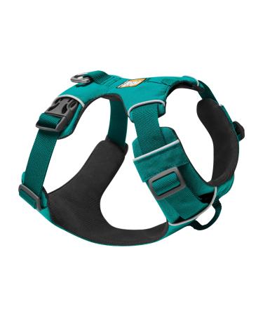 Ruffwear front Range dog harness reflective y-dishes adjustable comfortable padded for the daily walk no pulling 2 linen fortifications and V-ring size XXS Aurora Teal Aurora Teal XX-Small - Buy Online on GoSupps.com
