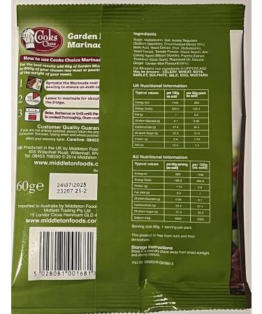 Cooks Choice Garden Mint Marinade 60g - Seasoning, Flavoring, Glaze, Meat Rub - Buy Online on GoSupps.com