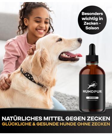 Hundpur Tick Tincture 50ml - Natural Tick & Insect Repellent for Dogs - Essential Oils Against Ticks Fleas Mites & Mosquitoes - Made in Germany - Buy Online on GoSupps.com