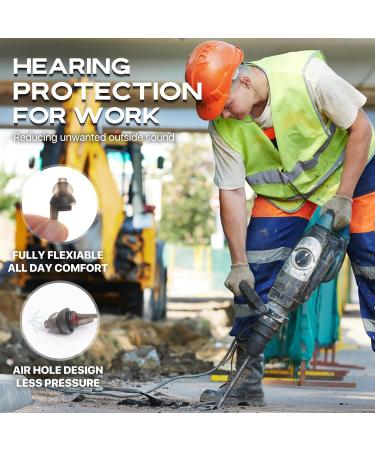 NAIICUTE Noise Protection Earplugs - Reusable Soft Silicone Perfect for DIYers & Professionals | 2 Pairs Black - Buy Online on GoSupps.com