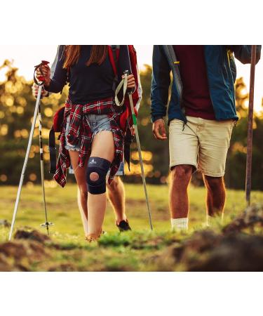 AllyFlex Sports Patella Stabilizer Knee Brace | Adjustable Knee Support for Pain Relief | Open Patella & Dual Stabilizers for Men & Women - Buy Online on GoSupps.com